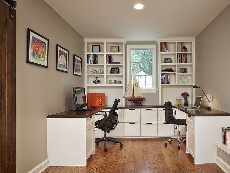 A garage conversion project to create a new home office