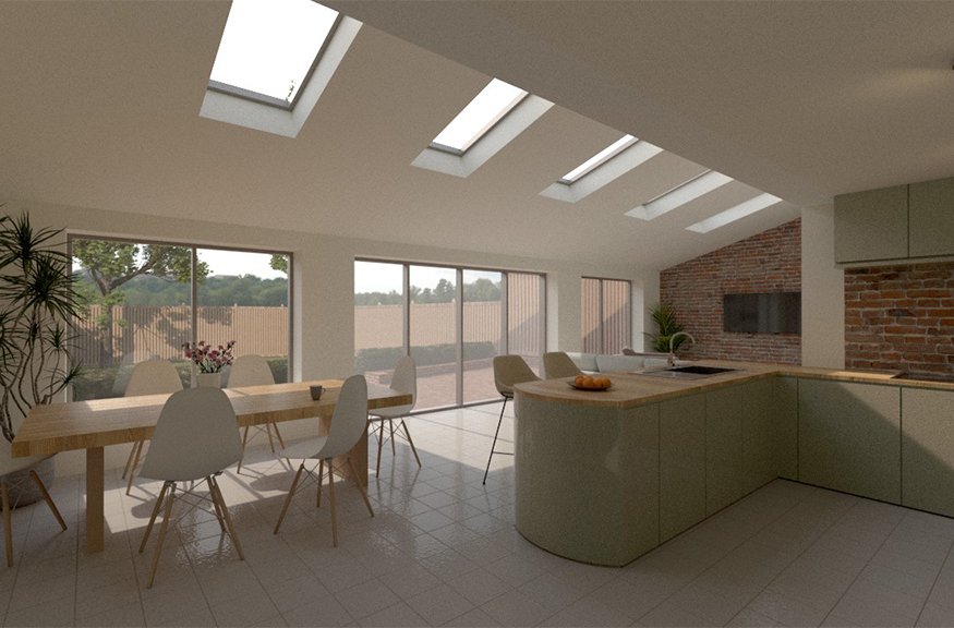 Visualisations of house extension plans